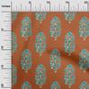 oneOone Cotton Flex Fabric Leaves & Floral Block Print Fabric By The Yard 40 Inch