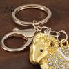 Wear-resistant Keyring Zodiac Keychain with Rhinestones Sheep Design Bag Pendant Chinese New Year Lucky Astrology Goat Accessory Key Charm,