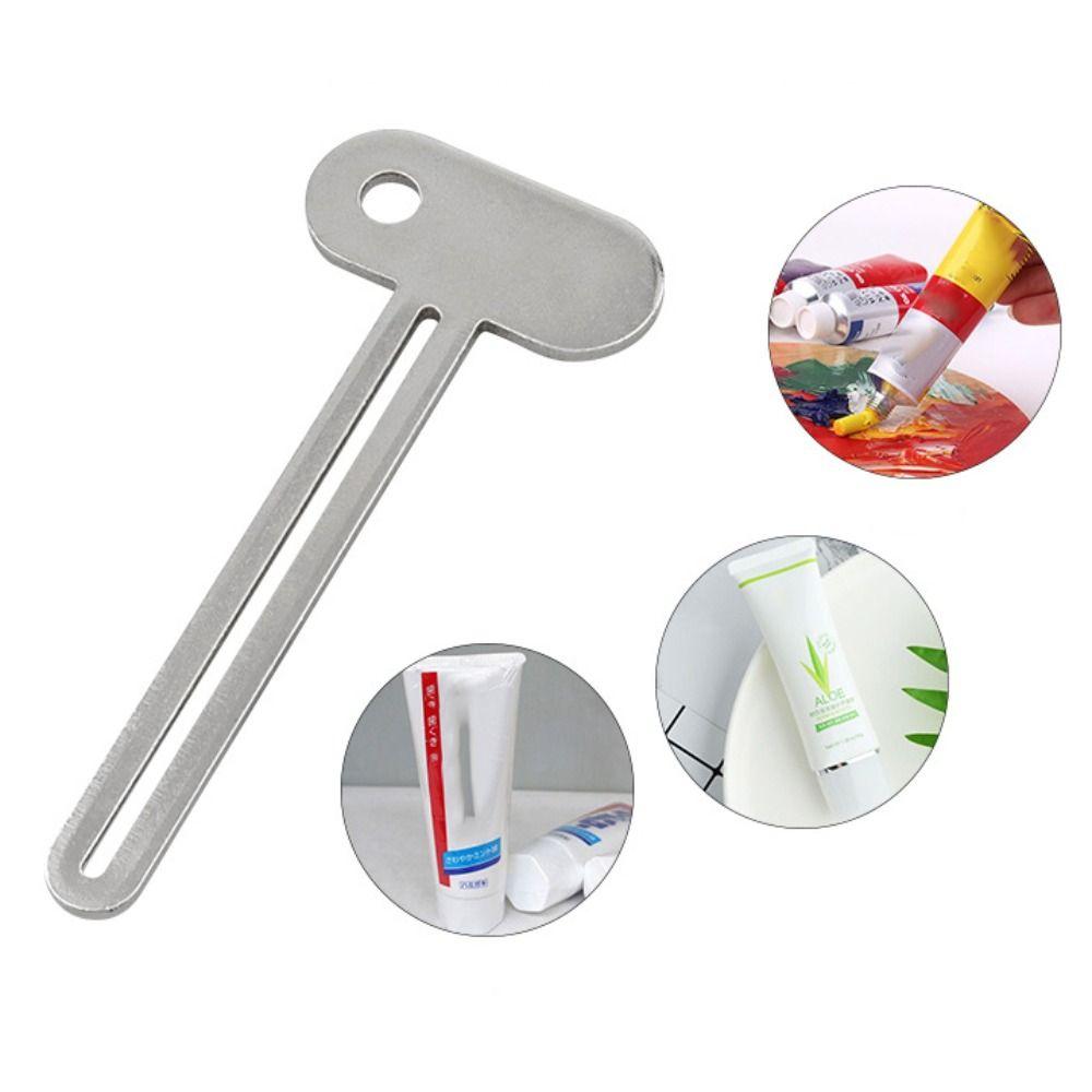 6PCS Metal Toothpaste Tube Squeezer Multifunctional with Keychain Hole Manual Toothpaste Dispenser High Hardness Wear-resistant