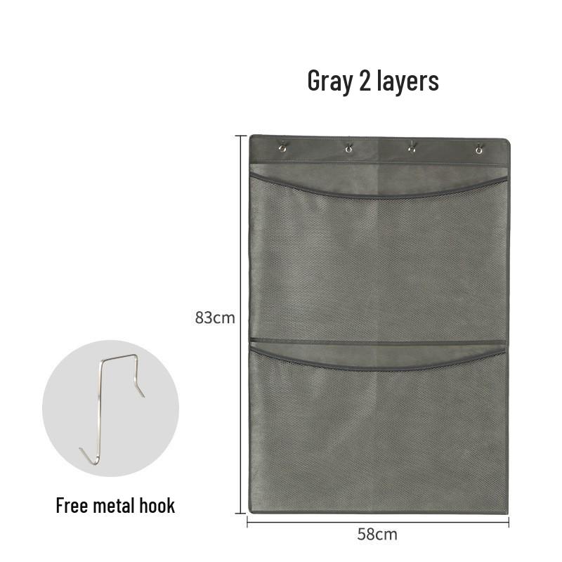 Wall-Mounted Fabric Hanging Organizer with Pockets - Essential Over-the-Door Storage for Dorms and Homes