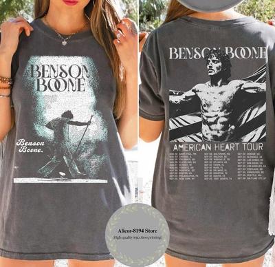 Camicia Vintage Benson Boone, T-shirt Concerto Tour 2025 Benson Boone