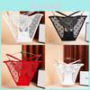 Elegant Lace Women's Triangle Panties With Delicate Hollow Design For Couples