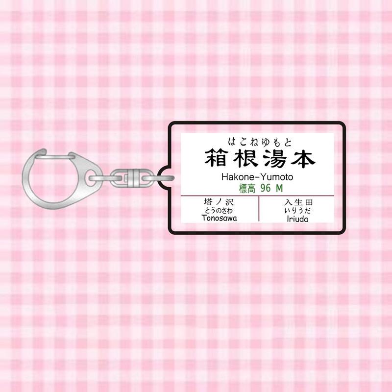 Japan Railway Track Subway Station Brand Name Acrylic Keychain Pendant Creative Exquisite Backpack Decoration Accessories Gifts