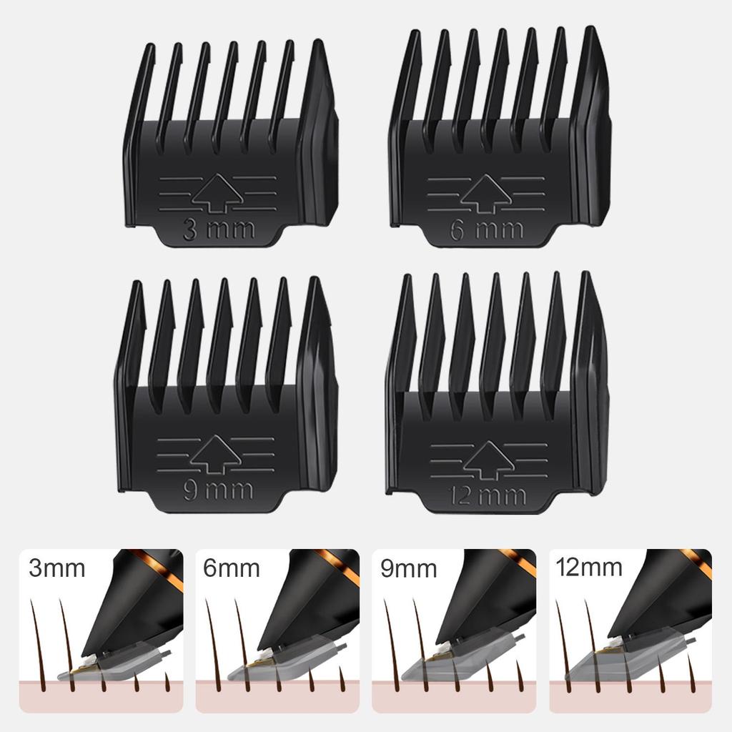 Electric Dog Clipper, Professional Grooming Kit, Pets Hair Trimmers, 3-Speed, Wireless, LED Display