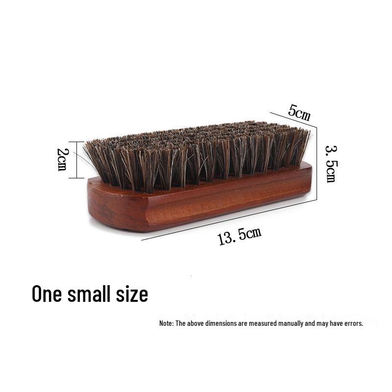 Beech Wood Horsehair Shoe Brush for Leather and Suede - Available in Large and Small Sizes