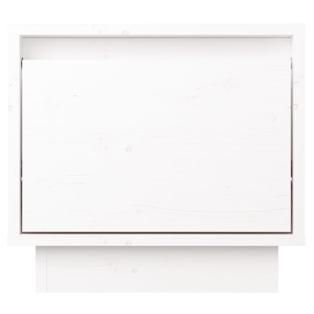 Vidaxl Szafki Nocne, 2 Szt., Białe, 35X34X32 Cm, Lite Drewno Sosnowe