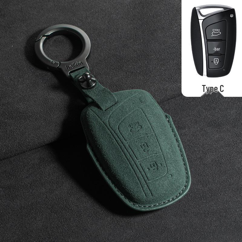 Suede Key Covers for Beijing Hyundai: ix35, MUFASA, Mingtu, Elantra, Yuena, Sonata