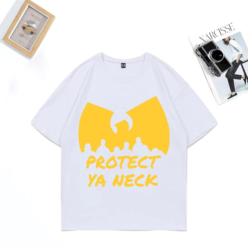 2025 Summer Hip Hop Années 90 Wu Clan 100 Pure Cotton Printed Tshirt Men Womens NEW Streetwear Clothes Tops Casual Oversized