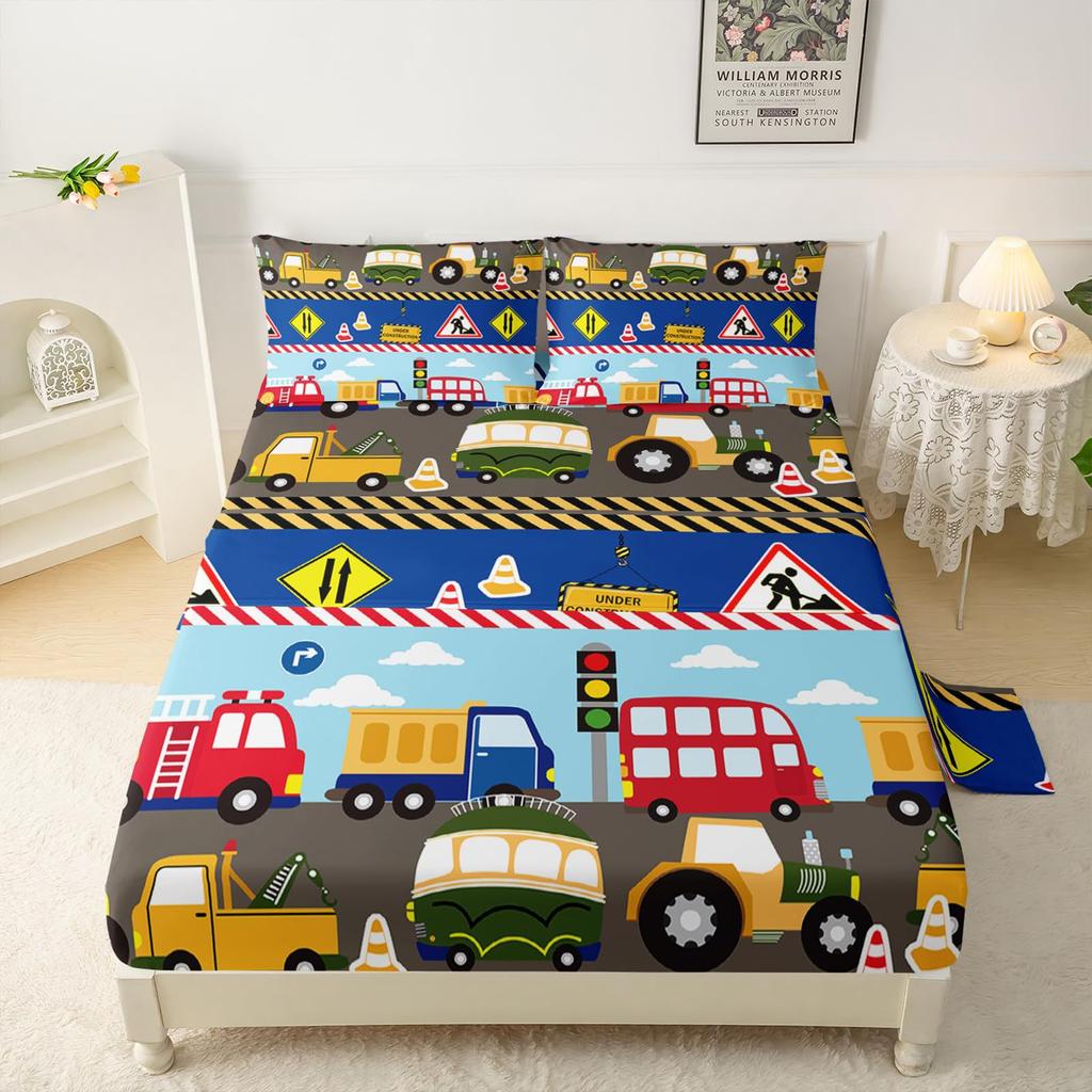 Forest Animal Fox Deer Bear Pattern Sheet Four-Piece Bedroom Room Dormitory Bedding Decoration