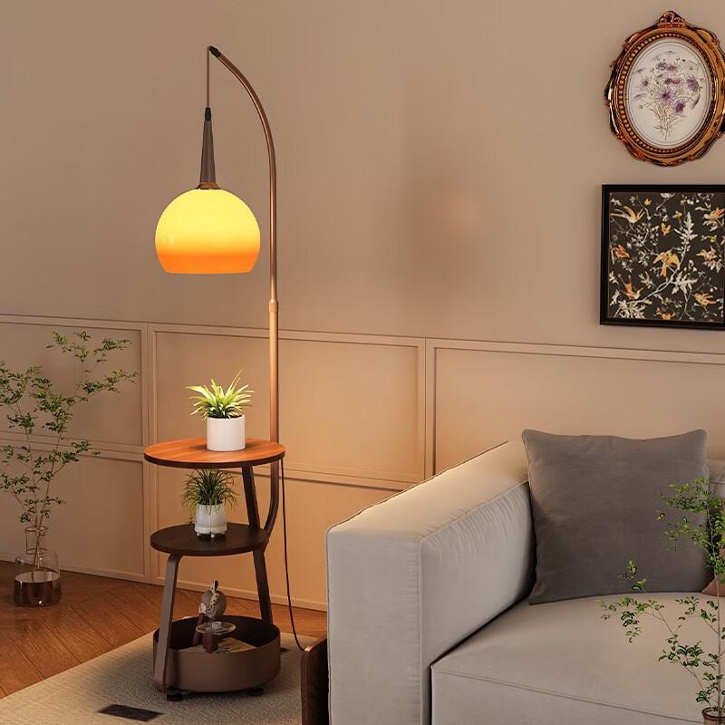 Oeny Retro Arc Vloerlamp met Afstandsbediening en Dimfunctie