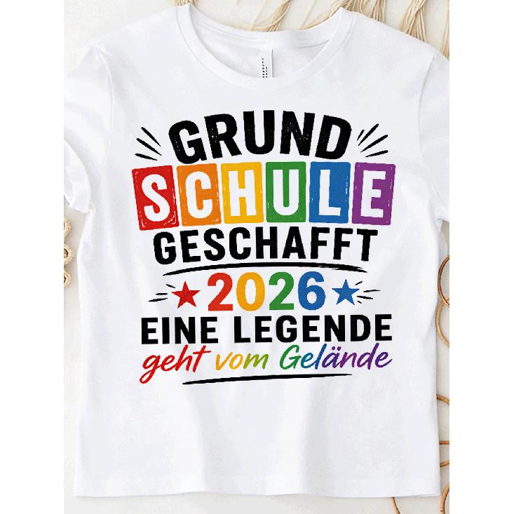 Primary School Finished Graduate Primary School Graduation 2026(2) Overseas Printing Y2K Oversized Unisex T-Shirt For Men Women Retro 2000S Streetwear