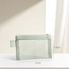 1Pc Portable Mini Zipper Mesh Storage Bag New Coin Purse Small Square Mesh Coin Purse Travel Storage Carry Pouch With Zippered