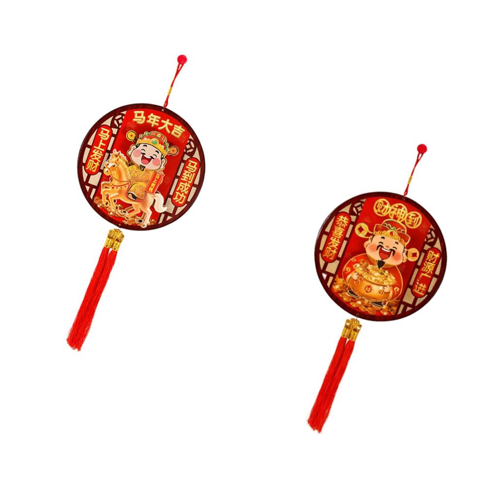 Chinese New Year Hanging Decoration Hanging Ornament Electronic Shaking God of Wealth for Tree Window Home Door Newyear
