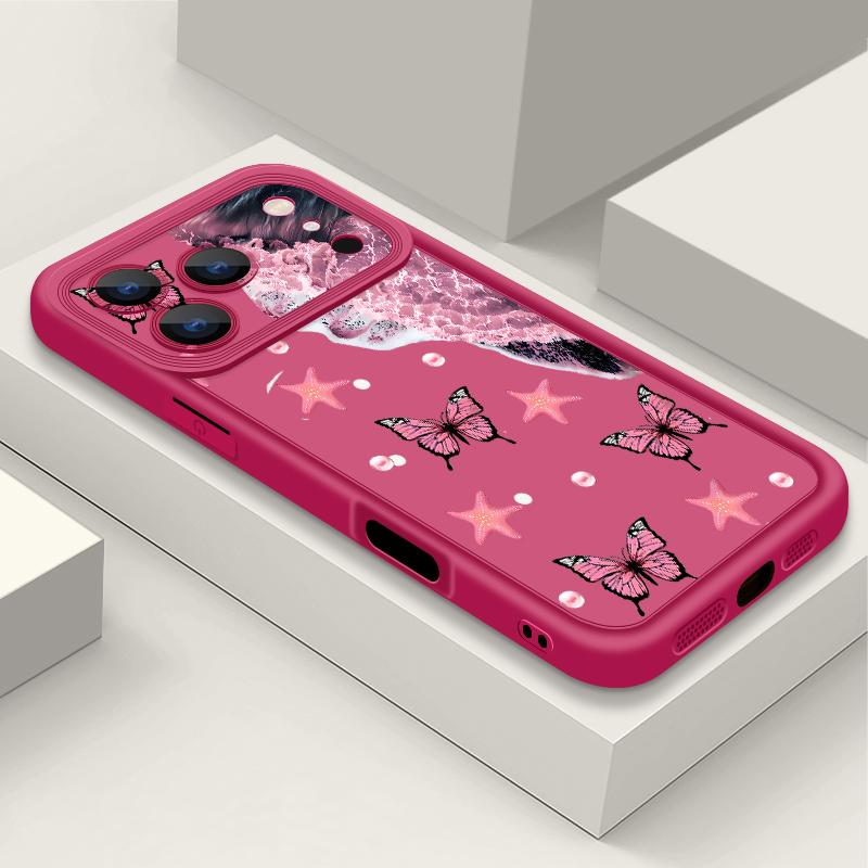Butterfly Print Case For iPhone 17 Pro Max Case iPhone 16 15 14 13 Pro Max 11 17e 16e Shockproof Bumper Soft Silicone Phone Cover Cases