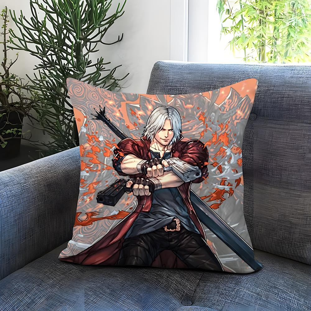 D-Devil May CryS Cushion Cover Comfortable Reversible Pillow Cover Ideal for Car Sofa Bedroom & Beyond