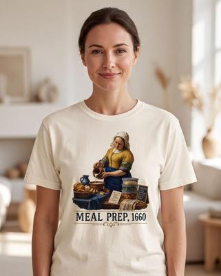 Prep 1660 Shirt, Vermeer Inspired | Comfort Colors Tee | Museum Style Graphic For Home Cooks