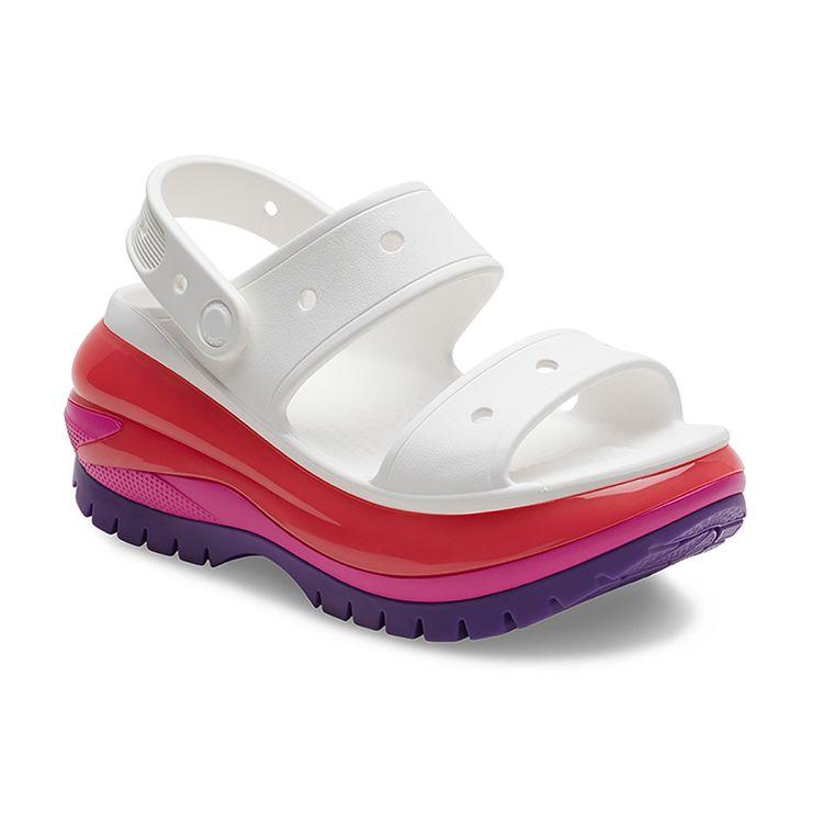 Crocs Classic Light Wheel Sport Sandals Women Sandals White Pink 207989-94S