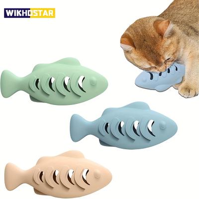 1 Stück Oktopus-förmiges Kauspielzeug für Katzen Interaktiver Leckerli-Puzzle-Futterspender & Zahnpflege Selbstbeschäftigendes Silikon-Haustierspielzeug