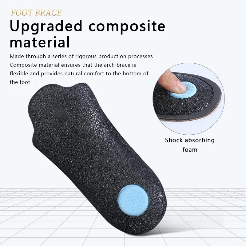Genuine Leather Orthotic Insoles with Arch Support Breathable Shoe Inserts Plantar Fasciitis Heel Pain Relief Pads for Men Women