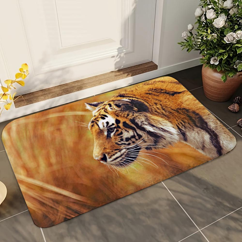 

1pc Tiger Doormats Home Carpet Bathroom Absorbent Mats Anti-Slip Mats Home Decor Supplies Carpets Home Kitchen Floor Mats 40x60cm