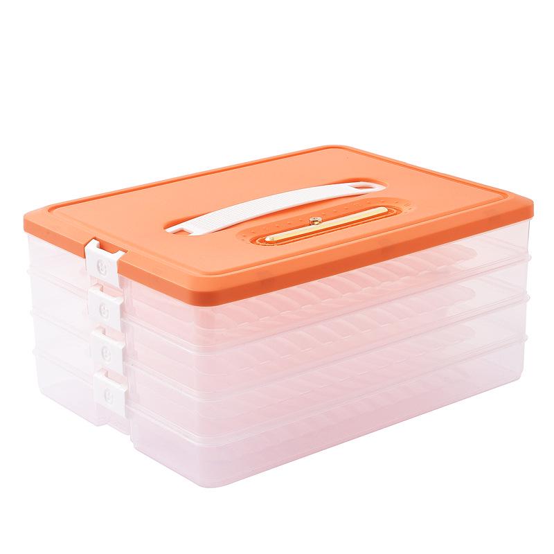 Portable Dumpling & Wonton Fresh-Keeping Lunch & Storage Box with Timing Feature