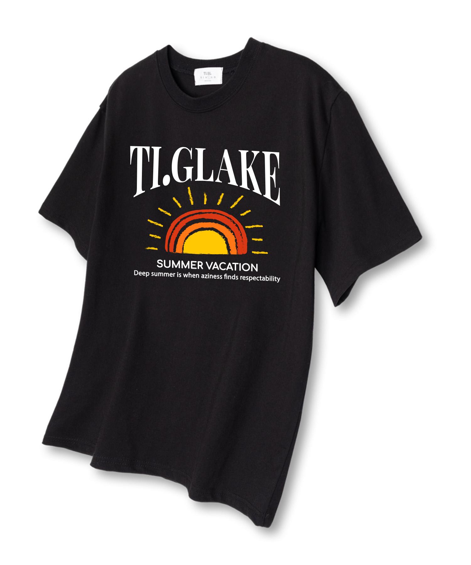 Tee Glake Vacation Sun Oversized Short Sleeve T-Shirt Black Xl