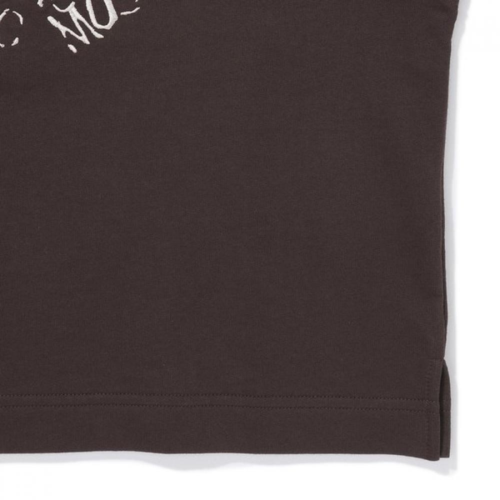 BlueTail Brown Embroidered SweaT T shirT aaa2Ts09bn