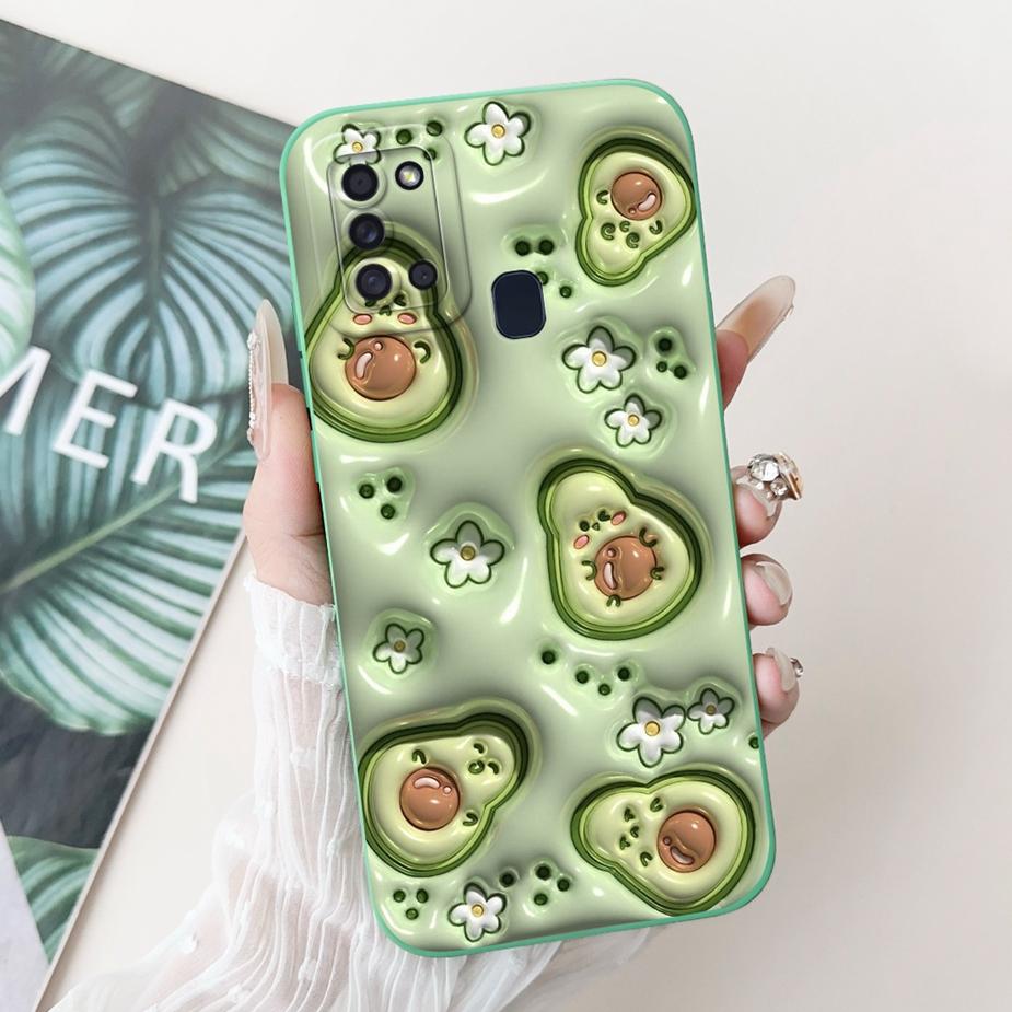 For Samsung Galaxy A21s Case SM-A217F New Fashion Cartoon Painted Cover Shockproof Phone Case For Samsung A21s A 21 s Soft Shell