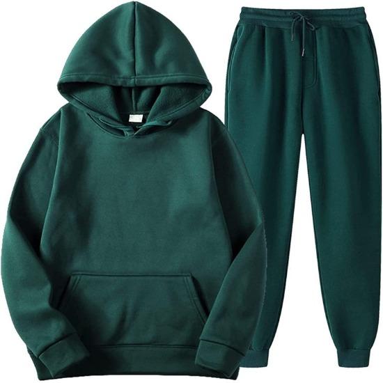 2026 Herren Kapuzen-Sportanzug Unisex Zweiteiliges Laufoutfit Langarm Pullover Kapuzenpullover Sweatshirt+Jogginghosen Set