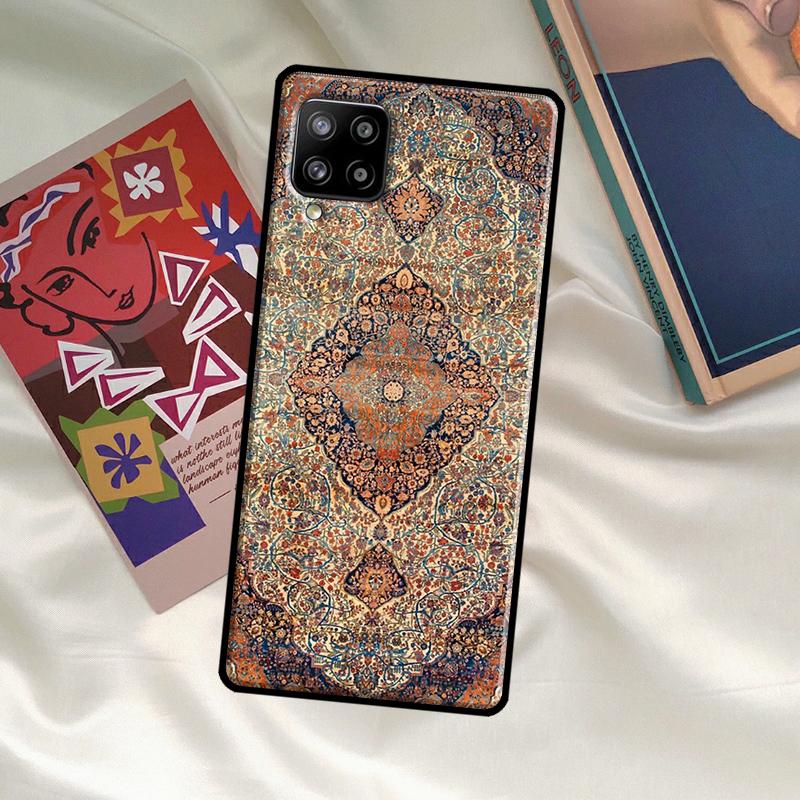 Persian Carpet Floral Pattern Case For Samsung Galaxy A54 A06 A05 A16 A26 A36 A56 A53 A32 A52 A33 A13 A55 A35 A15 A14 A34