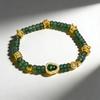 Women's Jade Gourd Bracelet: Elegant Chinese Style with Beaded Coin Design