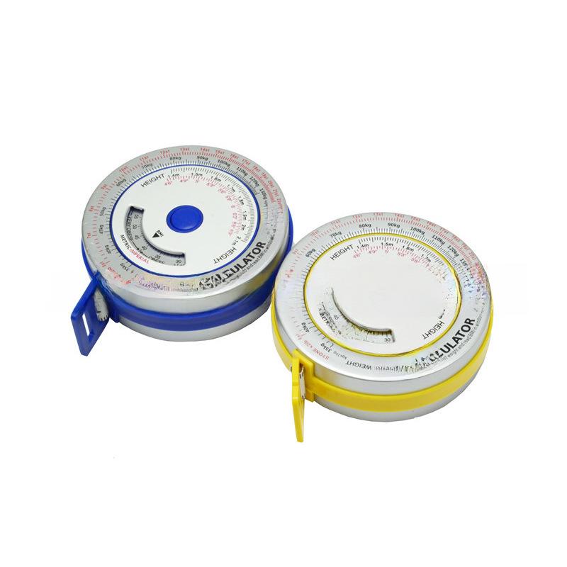 HUOTO 1.5m BMI Tape Measure, Color 3D Waist Tape with Aluminum Sheet