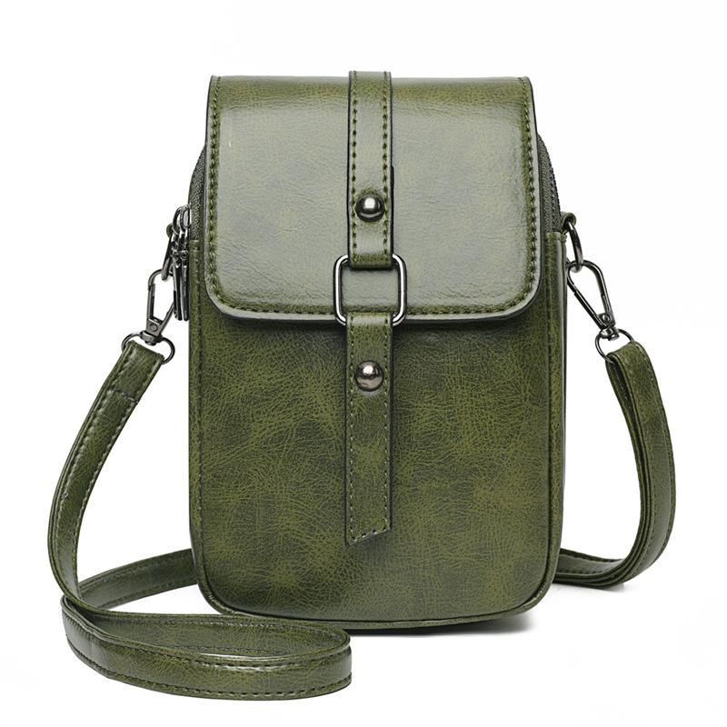 Geöltes Leder Retro Crossbody Handytasche für Damen