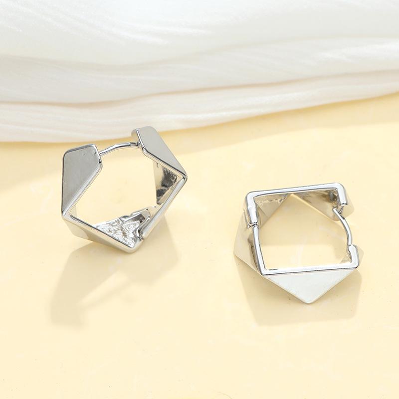 Huazi Style Zircon Stud Earrings for Women - Gold-Plated, Non-Fading Luxury Jewelry