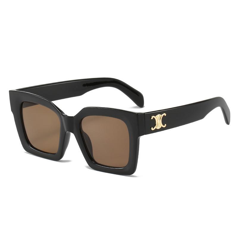 Ultraleichte strahlungsresistente quadratische Sonnenbrille, personalisierte trendige Brillenfassung mit dickem Rand, Hip-Hop für Männer und Frauen