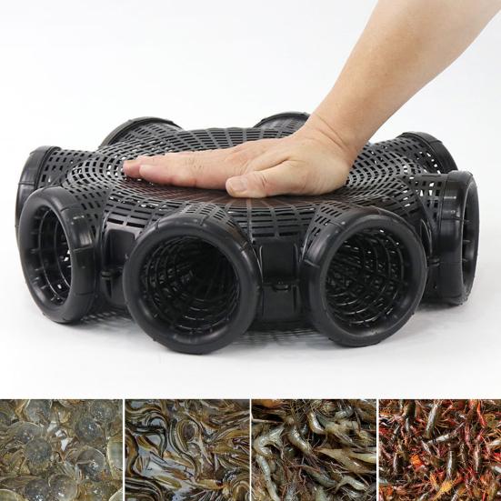 Fishing Bait Trap 3/6/8 Holes Heavy Duty Fine Mesh Portable River Prawn Shrimp Crawfish Eel Loach Crab Catcher Trap Fish Cage