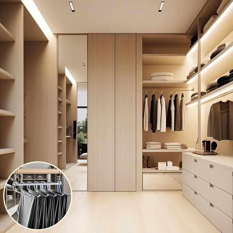 6-in-1 Rotatable Pants Hanger, Space-Saving & Non-Slip. Perfect for Home/Hotel/Travel! Durable & Easy Use.