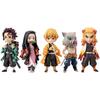 BANPRESTO Demon Slayer World Collectable Figure Set of 5 Tanjiro, Nezuko, Zenitsu, Rengoku, Inosuke (White, Red, Blue, Purple, Green)