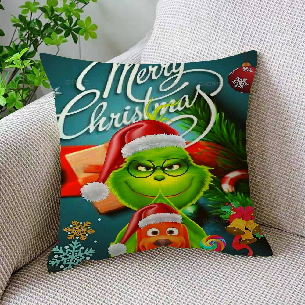 Film The G-Grinch C-Christmas Pillowcase Toon Gift Cushion Cover Bedroom Home Sofa Chair Seat Decor Pillow Case