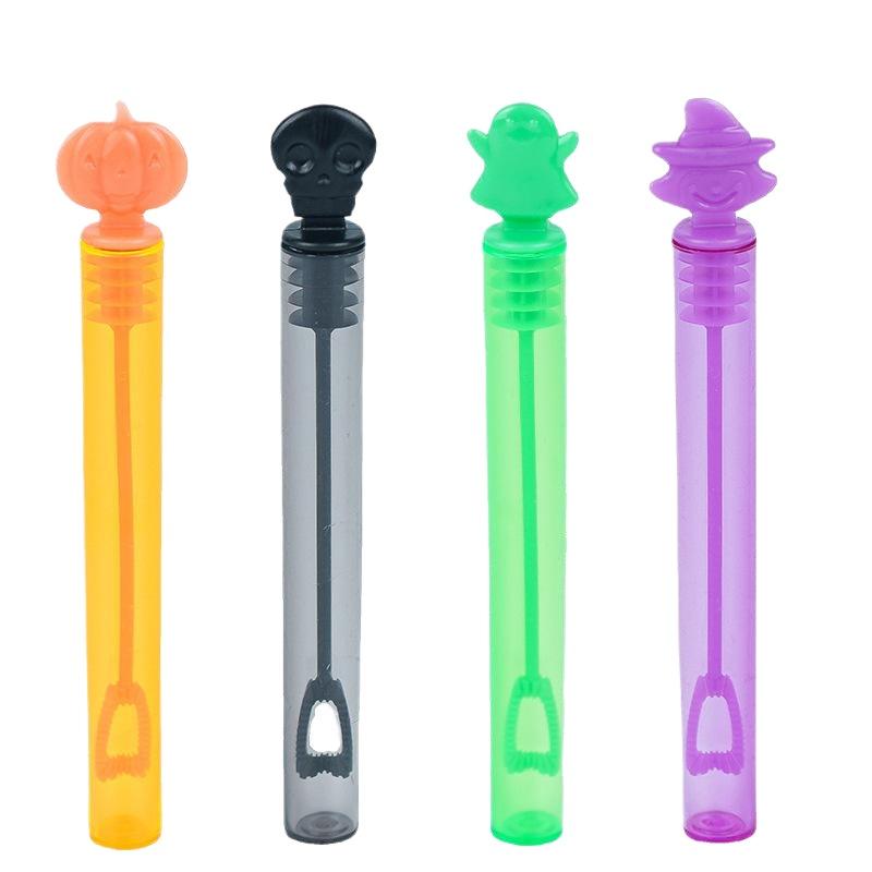 

10Pcs 4.5Ml Halloween Wand Empty Tube Colorful Bubble Soap Bottle Kids Halloween Party Favors Pinata Filler Toys Gifts For Guest Random 10pcs