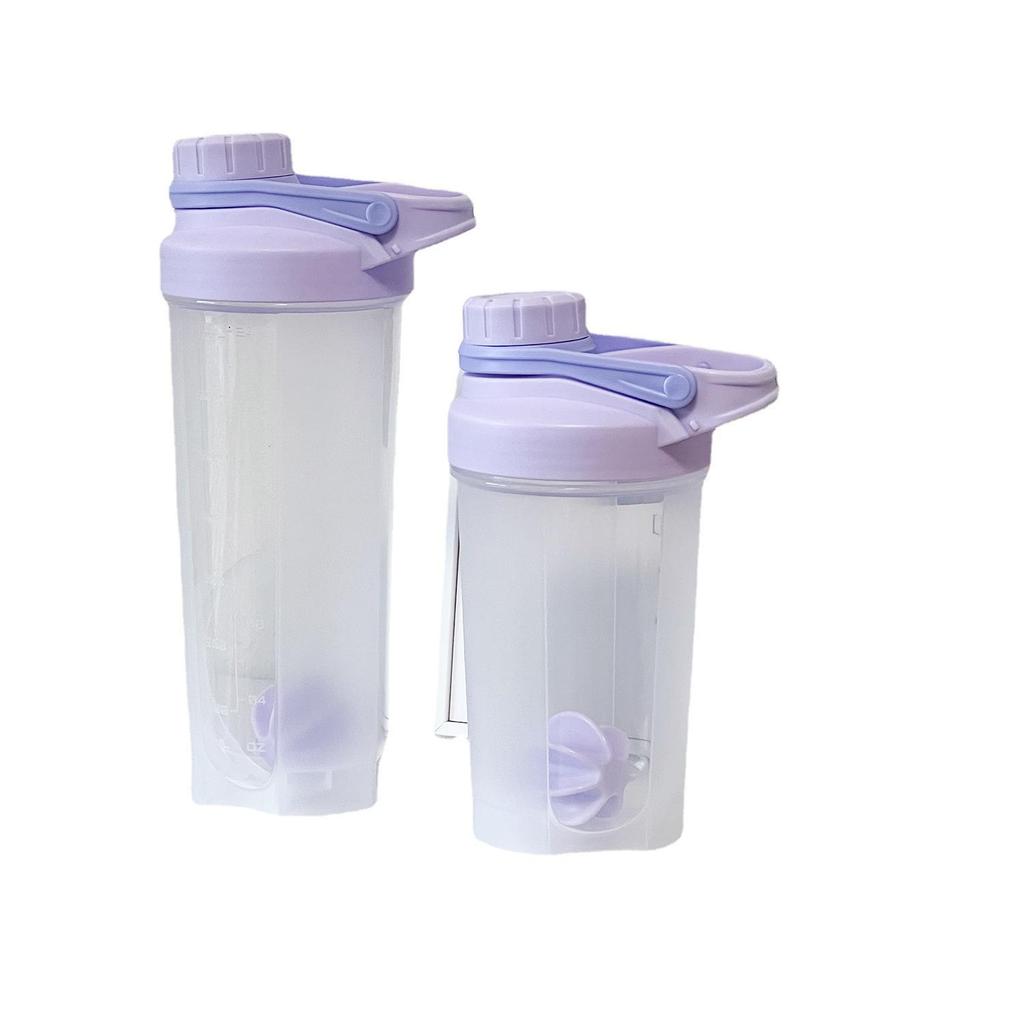 Smoothie Shaker Cup with Scale: Protein & Electrolyte Mixer, Plastic Sports & Fitness Water Bottle