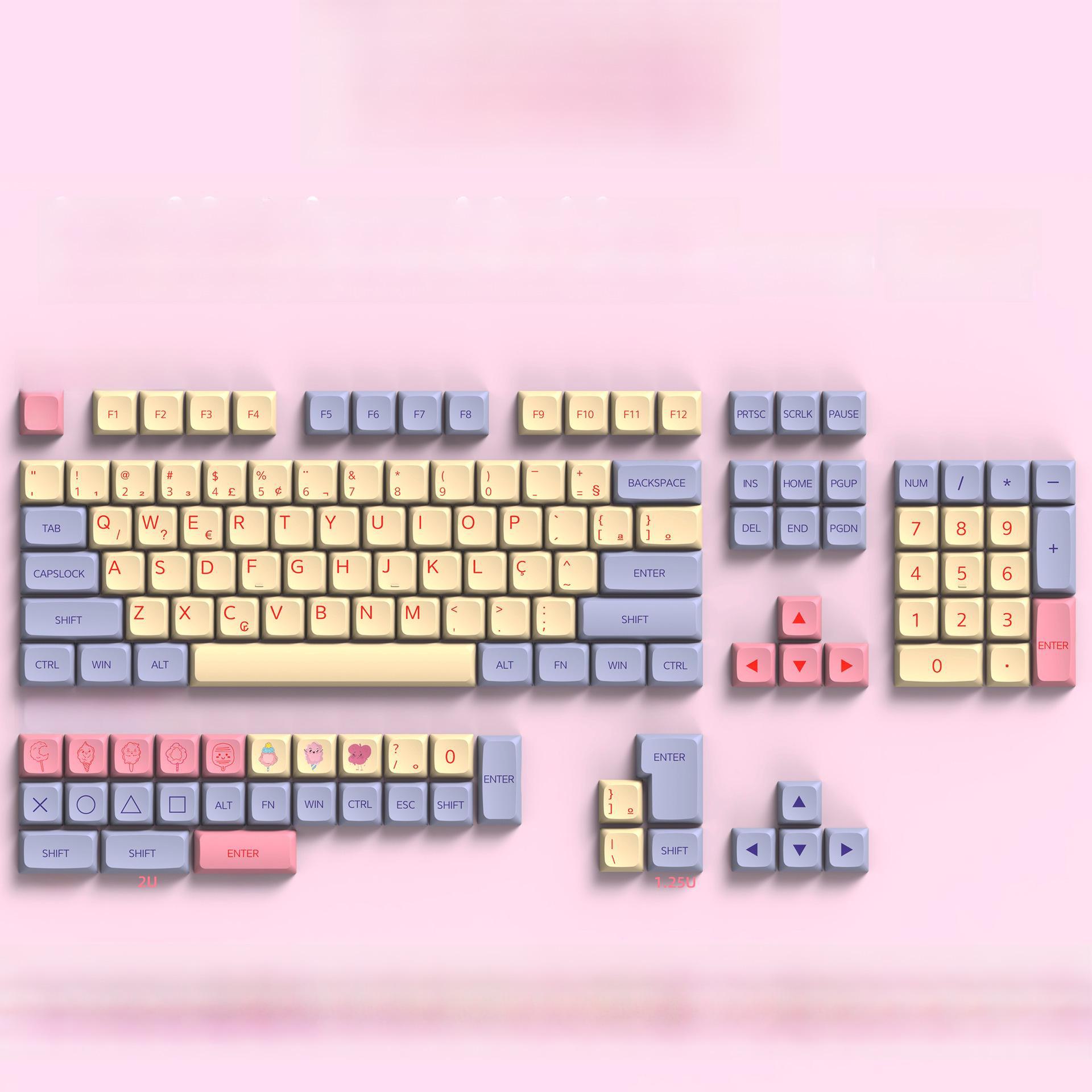 

Клавіатурні ковпачки PBT Dye-Sub профілю XDA для механічних клавіатур (68/75/84/96/980/104) 136-key Portuguese Brazilian