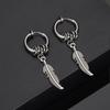 Simple Alloy Long Wing Stud Temperament Feather Earrings Silver Wings Shape Elf Ear Cuff Earrings Jewelry Accessories Gifts
