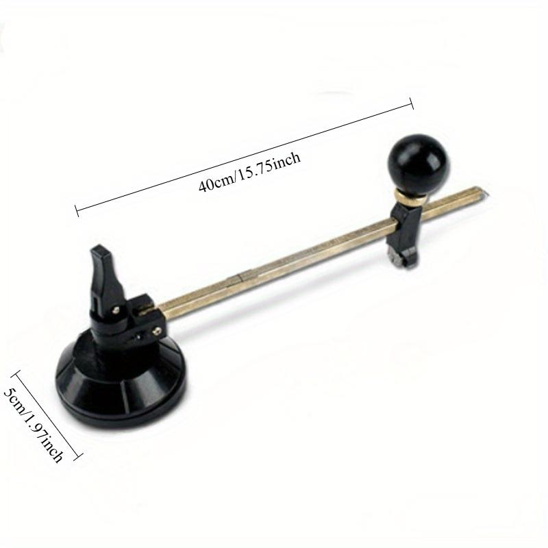 1 PC Adjustable Multi-Size Wheel Compass Glass Circle Cutter Tool - Durable Metal & Plastic Construction with Suction Cup Ideal