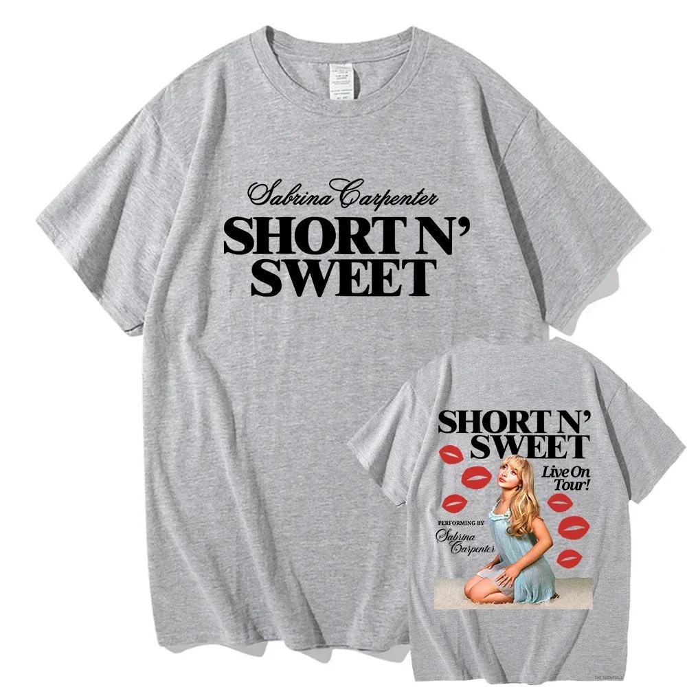 Sabrina Carpenter Short N Sweet Live On Tour 2024 TShirt Fashion Unisexs Aesthetics Retro TShirt Neutral Casual TShirt