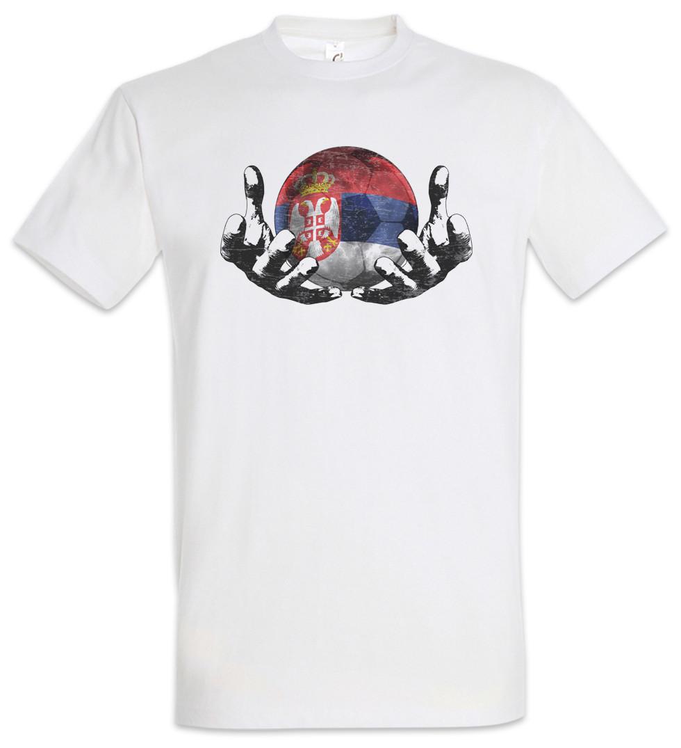 Serbia Football Magic Ball T-Shirt serbian Soccer Flag Banner World Championship S