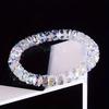 Star shaped crystal bead bracelet, colorful faceted gem jewelry for daily & formal ladies wear