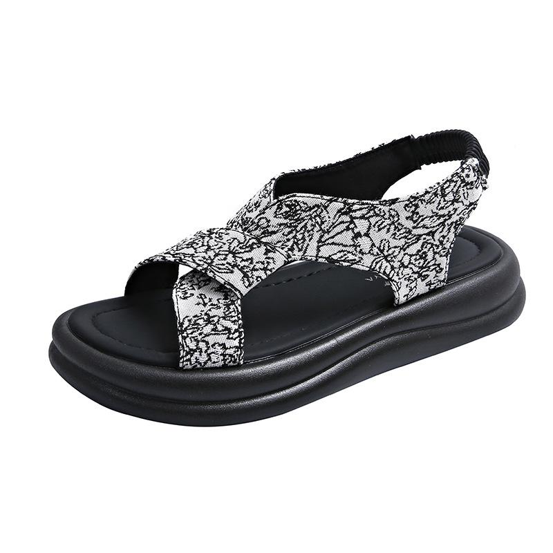 New Chinese Roman sandals women's 2025 new high-end skirt casual platform sports beach shoes women