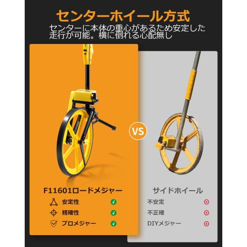 Firecore Walking Tape Measurer, Metal Distance Meter, Road Tape Measurer, 12.5-inch Diameter, Large Foldable Wheel, 100km Measurement, High Accuracy,