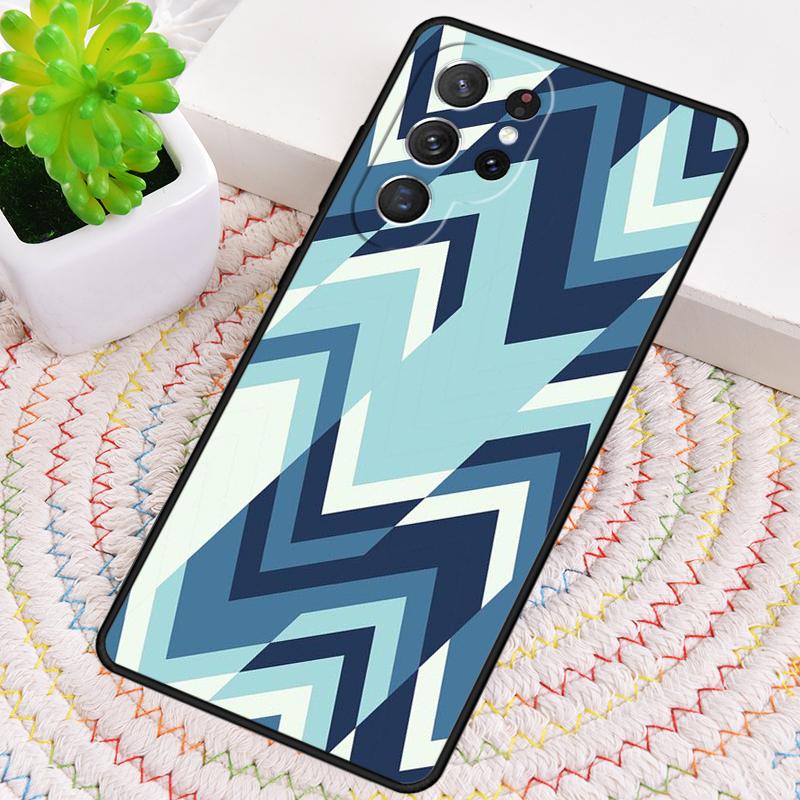 Geometric Stripy Triangle Silicone Phone Case For Samsung Galaxy note 10 pro S26 S25 S24 S23 S22 S21 Plus S25Ultra Capa Cover